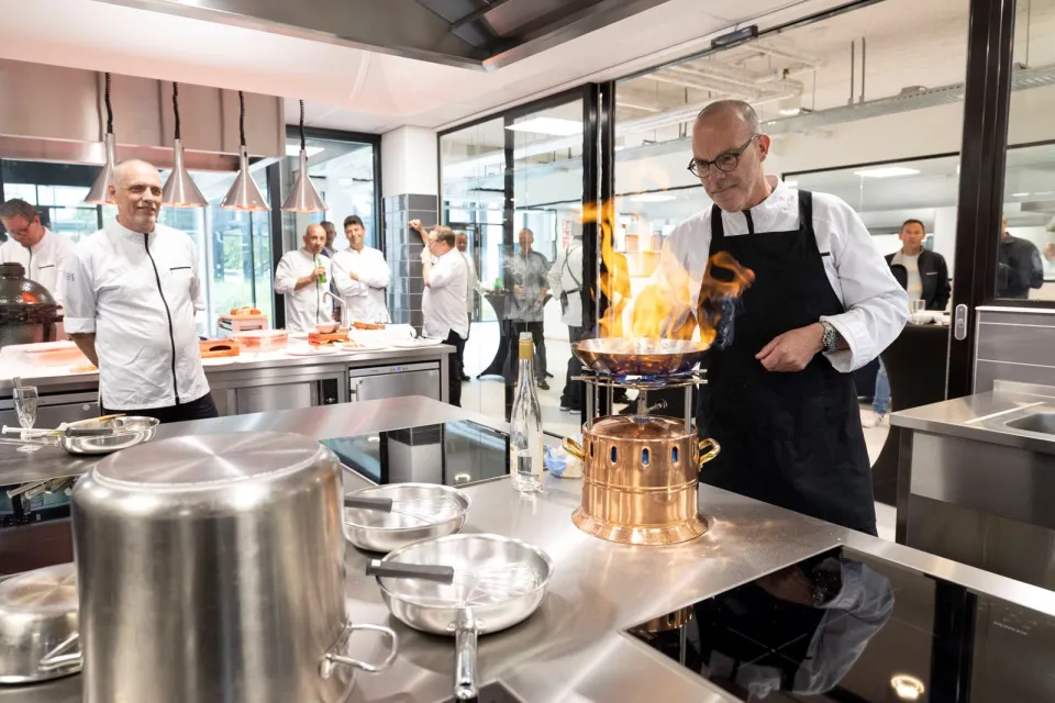 Demonstratie in de nieuwe instructiekeuken