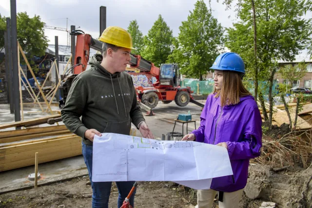 samen werken van een werktekening